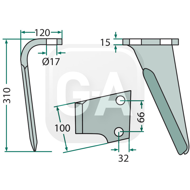 Dent herse rotative